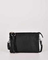 Lily Double Zip Leather Crossbody Bag