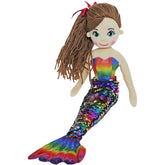 45cm KIM Flip Sequin Dark Rainbow Plush
