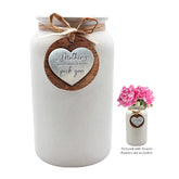 Heartfelt Ceramic Mason Vase - Mother