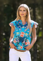 Cienna Lotus Garden Blouse