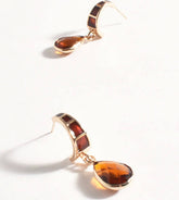 Glass Teardrop Event Earrings – Chocolate
