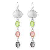 Glass Crystal-Studded Earrings