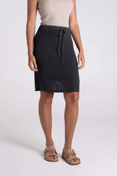 Two T's Tape Yarn Skirt - Charcoal