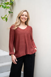 Silver Wishes Knit Top - Mocha