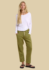 Little Lies Luxe Linen Pants - Olive