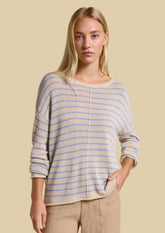 Little Lies Indi Knit - Natural & Blue Stripe
