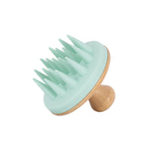 Bamboo & Silicone Scalp Massager - Green