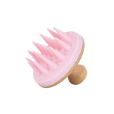 Bamboo & Silicone Scalp Massager - Pink