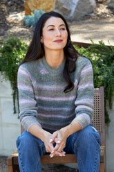 Jump Space Dye Pullover in Forest - front view