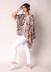 Olivine Silk Top – Mocha