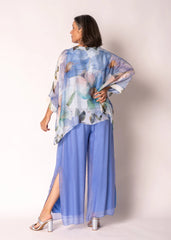 Gia Silk Pants – Positano Blue