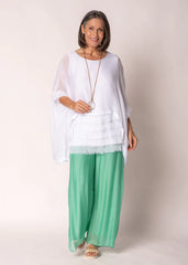 Amulet Silk Top – White