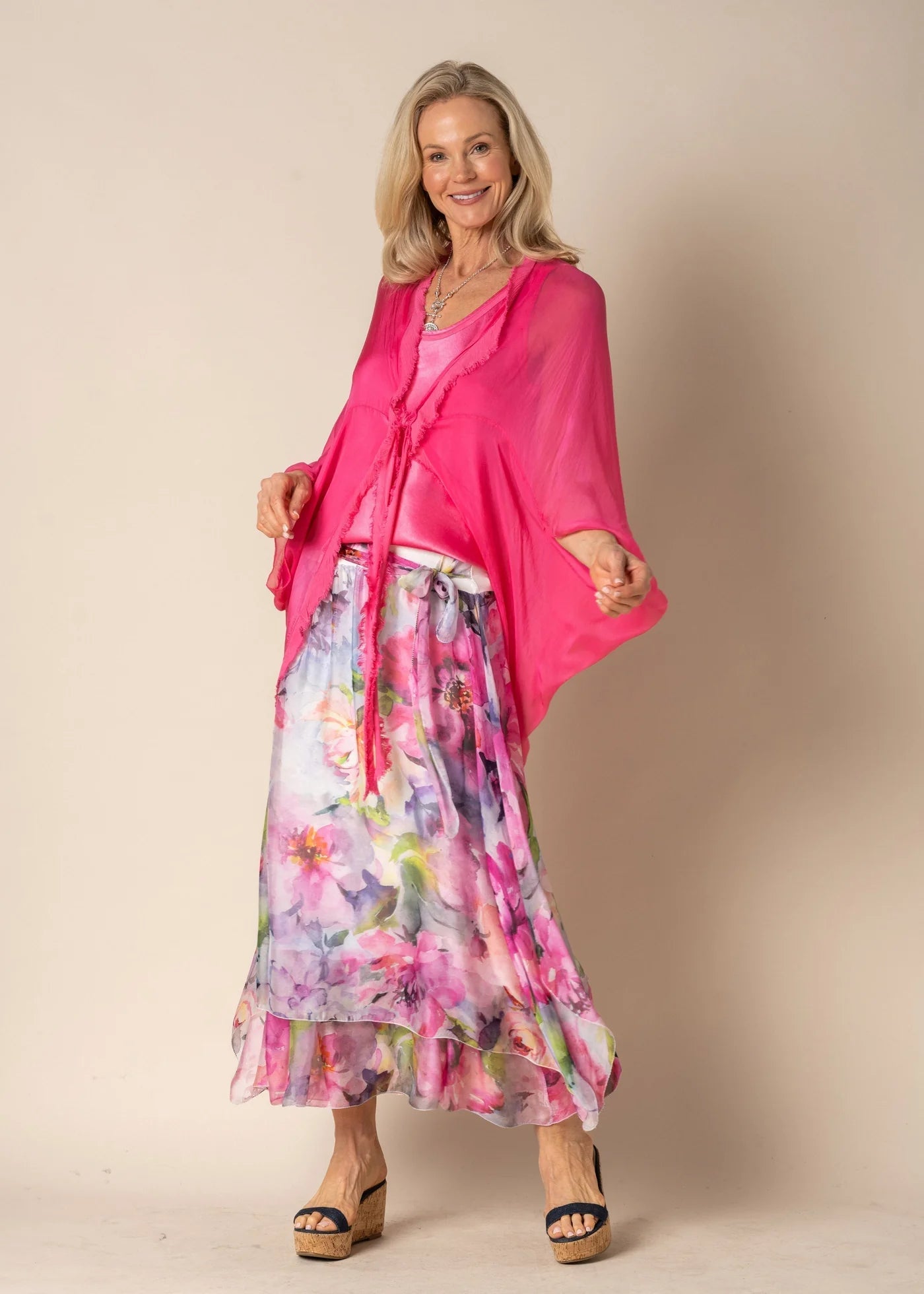 Luxurious Silk Jacket - Pink