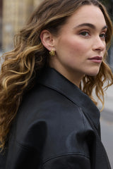 Claudia Gold Wave Earrings