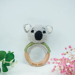 Petite Vous Ozzie Koala Crochet Ring Rattle