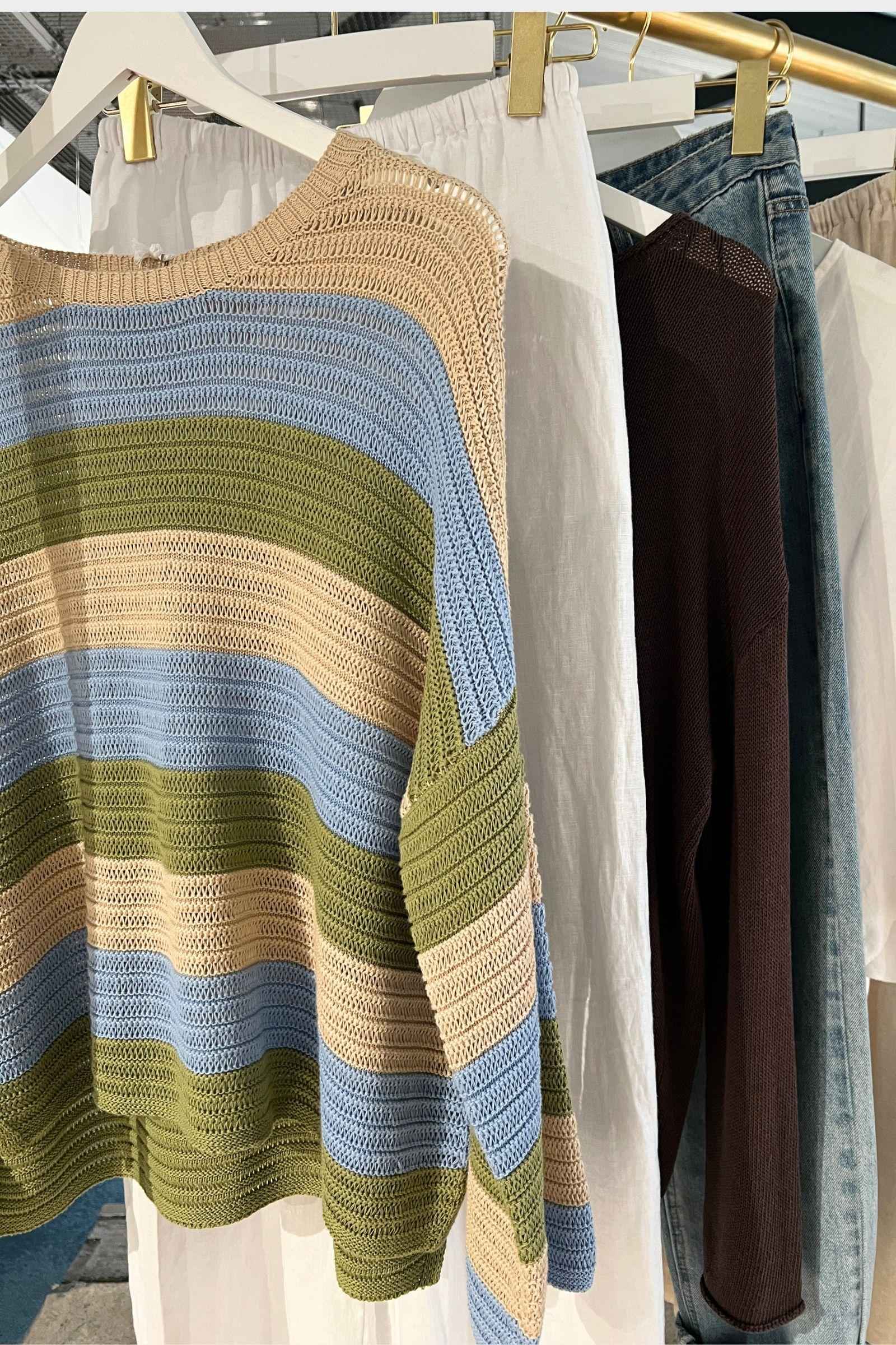 Little Lies Tulum Stripe Knit in Multi detail view