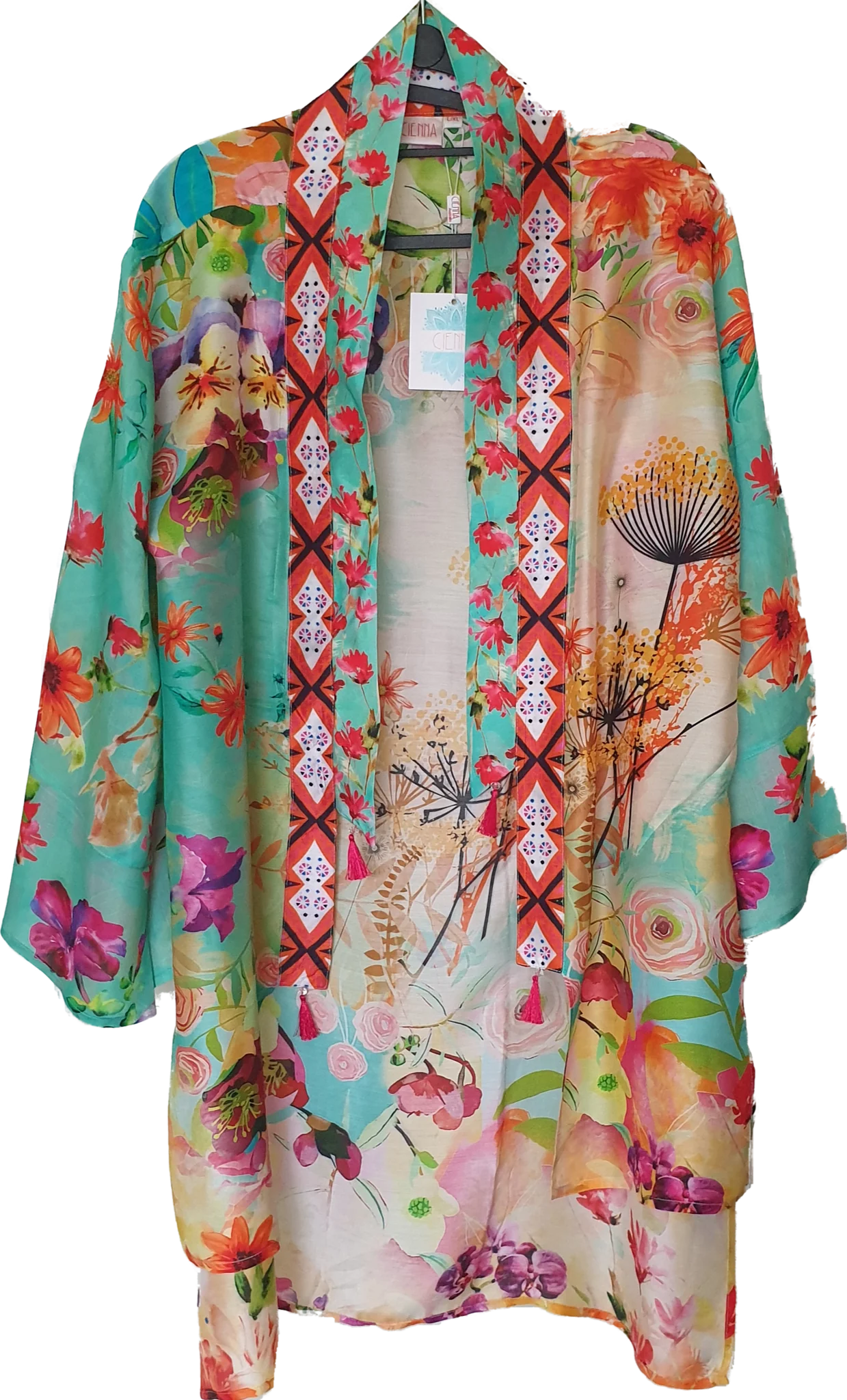 Desert Bloom Silk Viscose Kimono