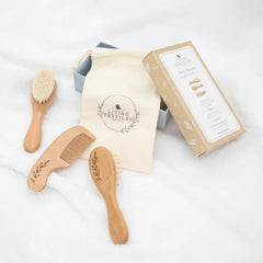 3-Piece Wooden Baby Brush Set