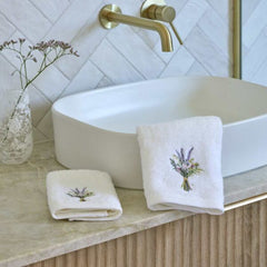 Floral Garden Hand Towel & French Pear & Vanilla Soap Set