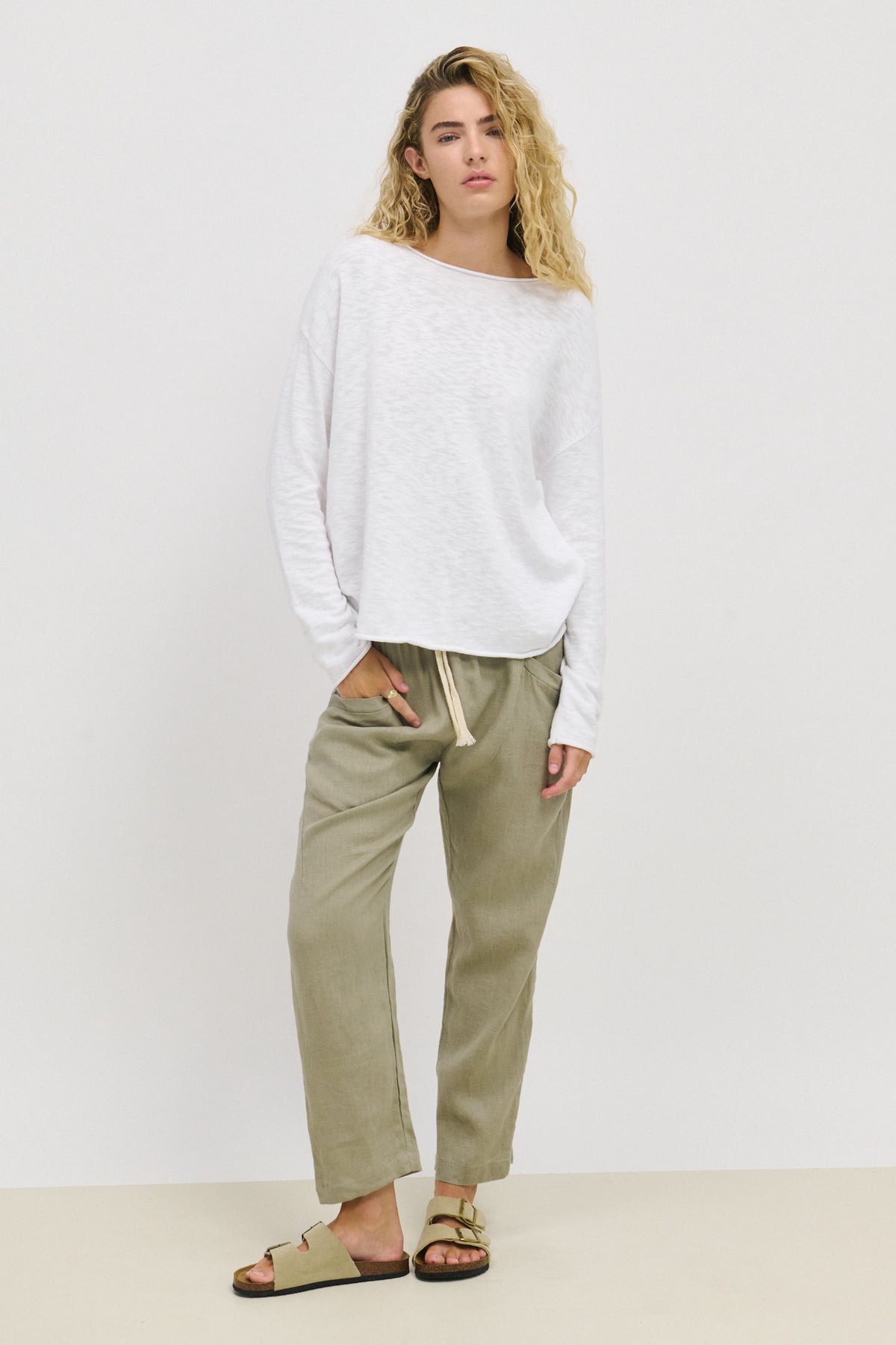 Little Lies Luxe Pants - Khaki