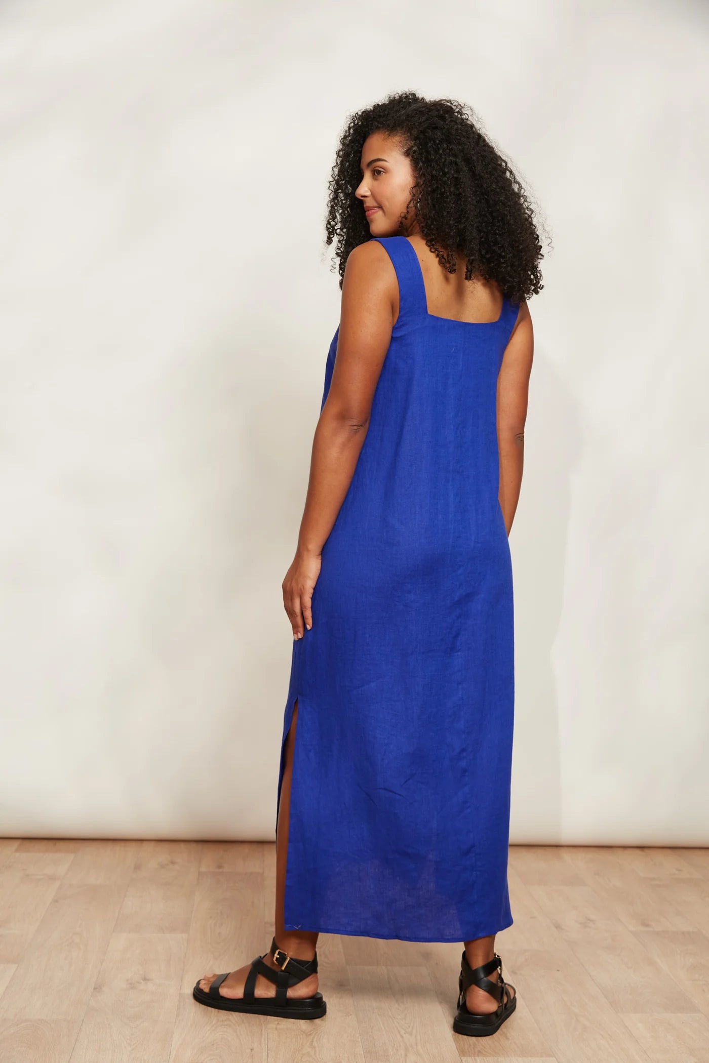 Linen Tank Dress - Blue