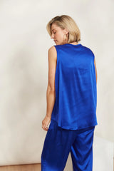 Sleeveless Tank Top - Blue