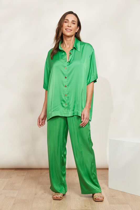 Luxe Relaxed Shirt - Green