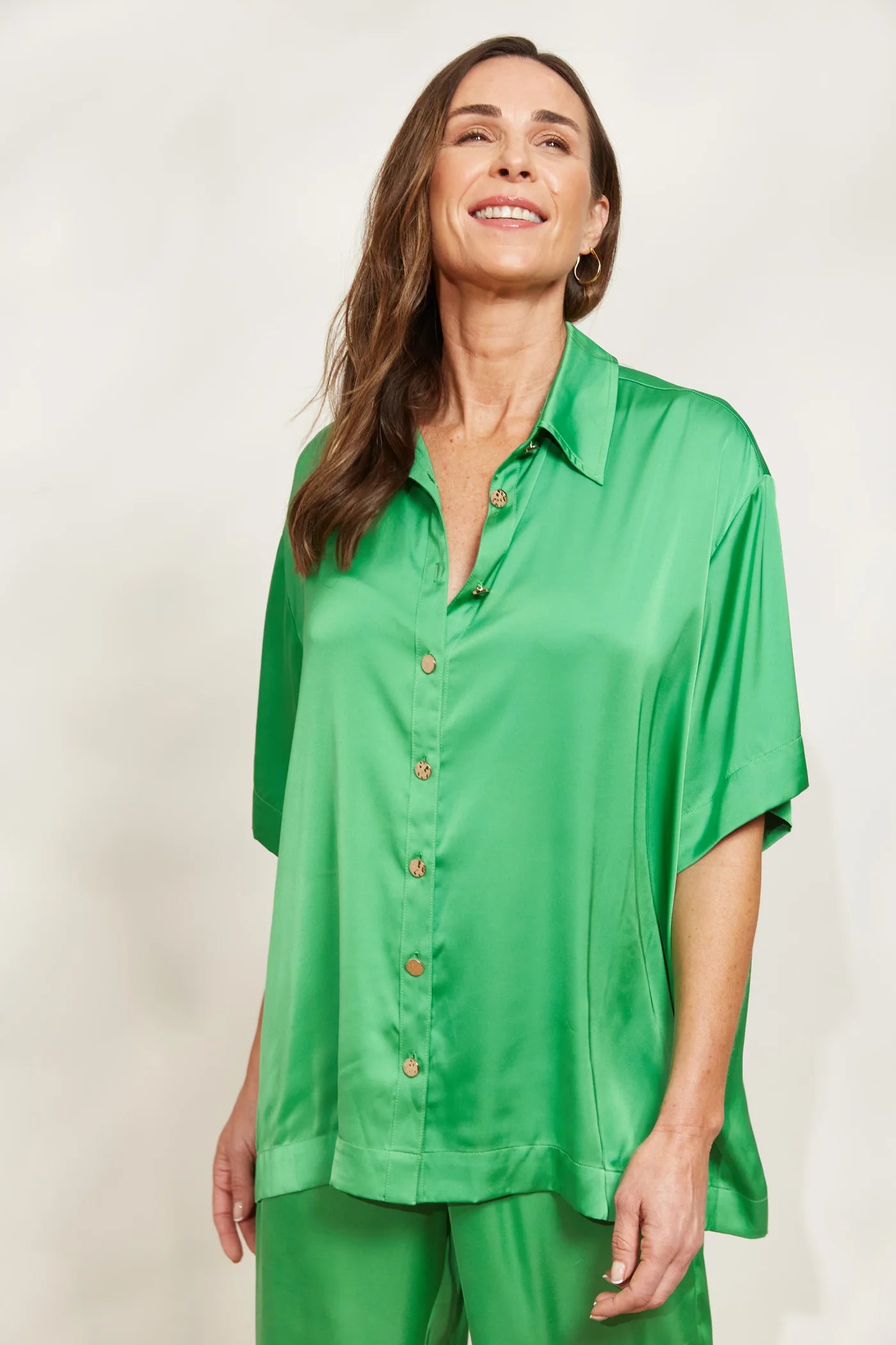 Luxe Relaxed Shirt - Green