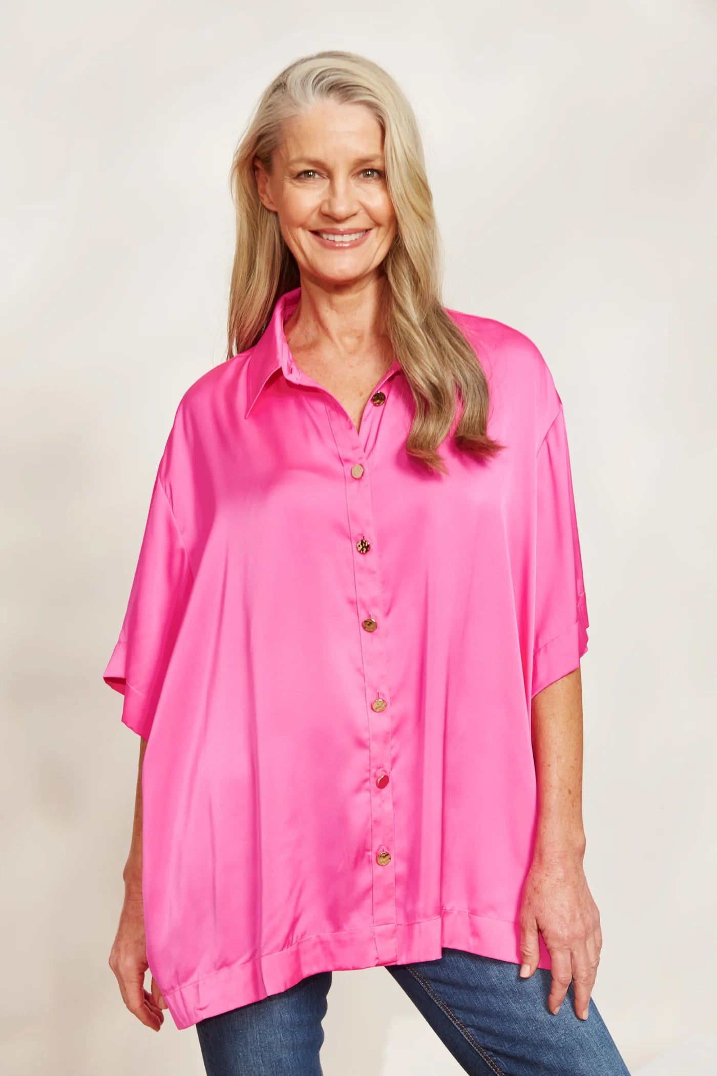 Luxe Relaxed Shirt - Pink