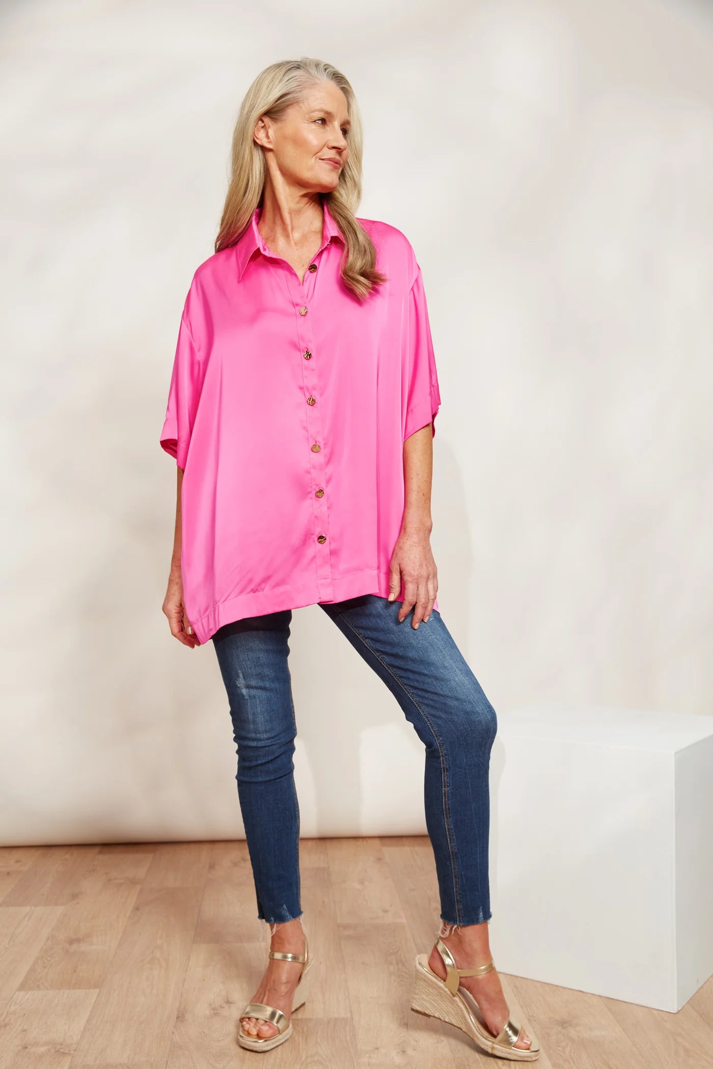 Luxe Relaxed Shirt - Pink