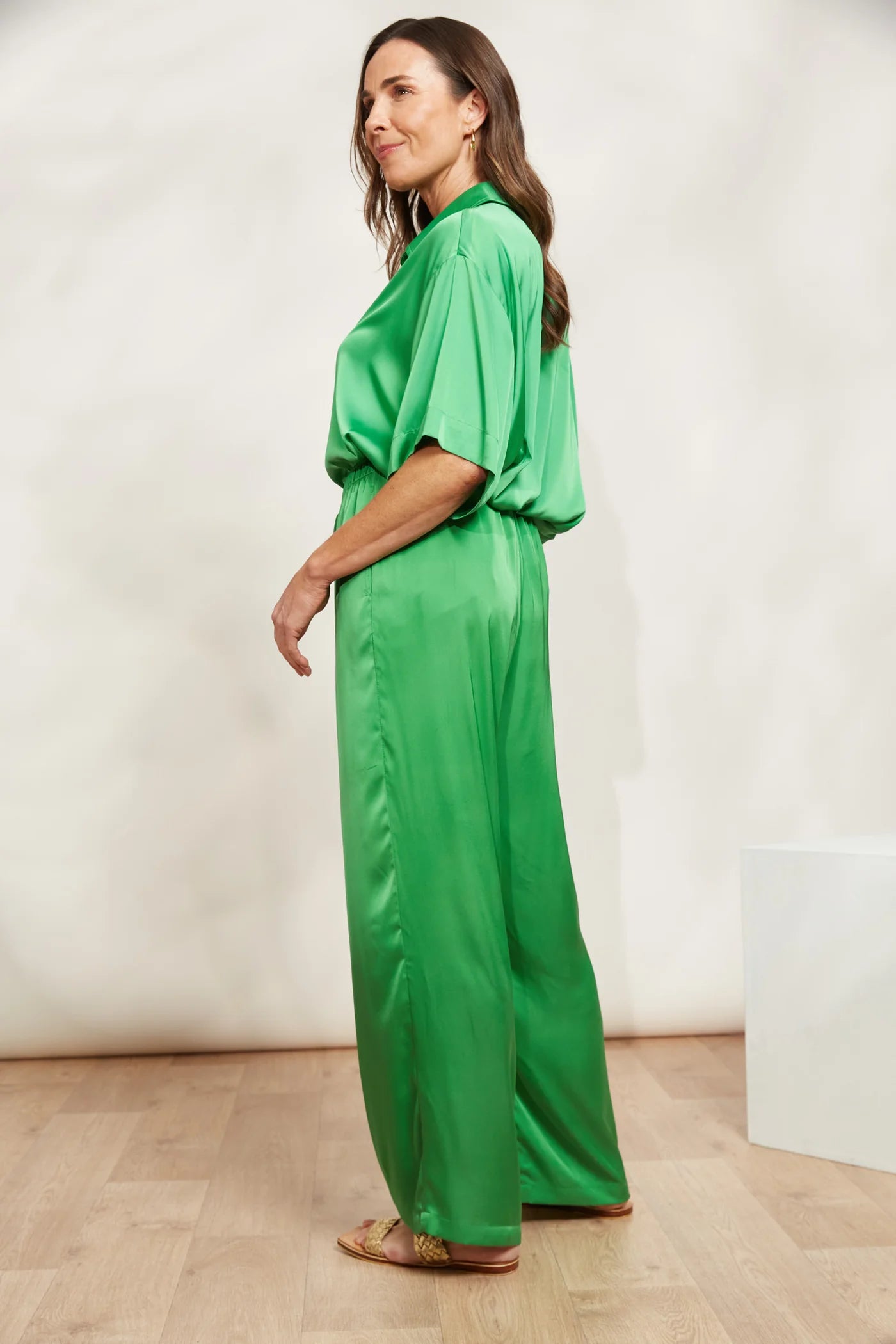 Luxe Straight-Leg Pants - Green