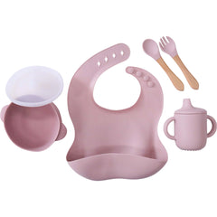 Silicone Feeding Set – Dusty Rose