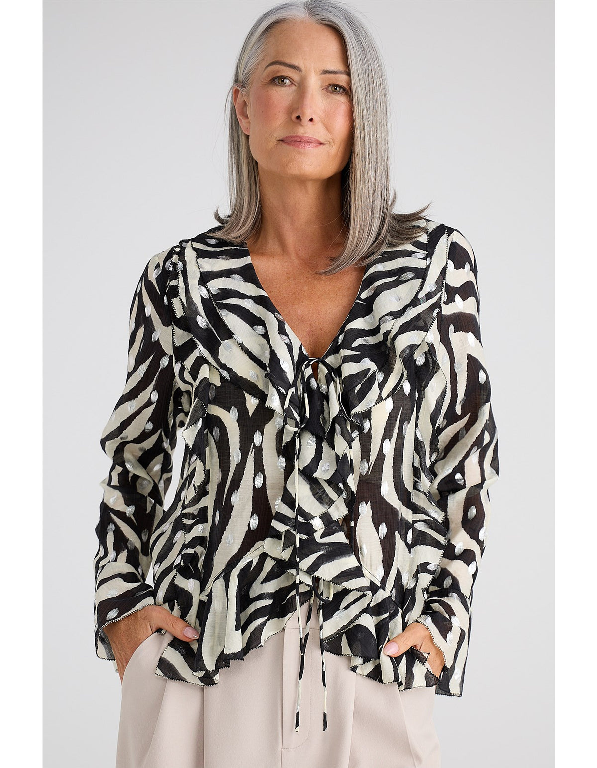 Brave & True Harper Zebra Print Top