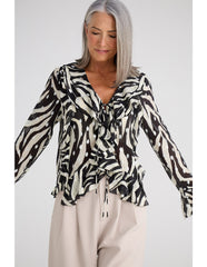 Brave & True Harper Zebra Print Top