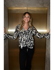 Brave & True Harper Zebra Print Top
