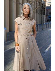 Mayfair Shirt Dress – Taupe