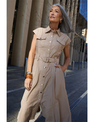 Mayfair Shirt Dress – Taupe