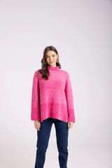 Rib Mock Neck Knit – Chenille Pullover