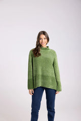 Rib Mock Neck Knit – Chenille Pullover