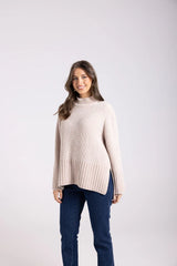 Rib Mock Neck Knit – Chenille Pullover