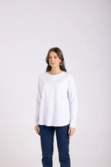 Logo Sequin Crew Long Sleeve Top