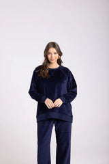 Velour Sweatshirt – Soft Cotton Blend Loungewear