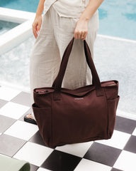 Charlotte Chocolate Canvas Tote Bag