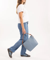 Sassy Duck Tegan Shoulder Bag in Blue detail view