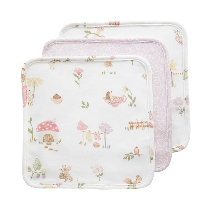 Whimsical Wonderland Organic Cotton Wash Cloths