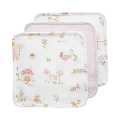 Whimsical Wonderland Organic Cotton Wash Cloths