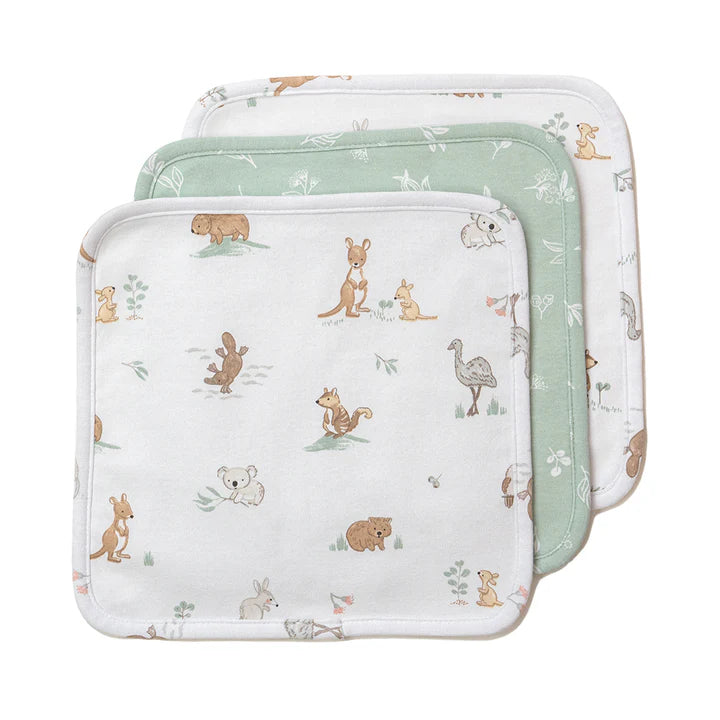 Australiana Organic Cotton Wash Cloths