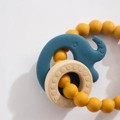 Multi-Textured Silicone & Beechwood Teether
