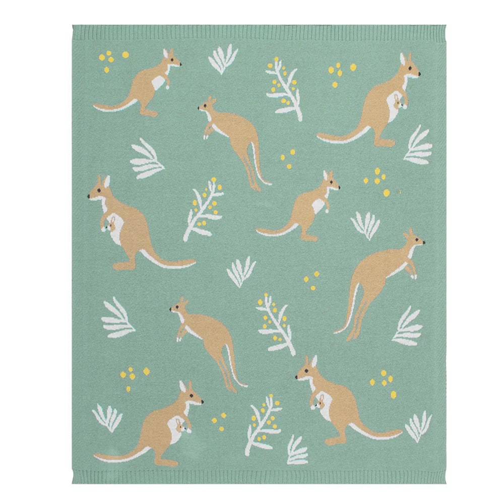 Australiana Kangaroo Baby Blanket