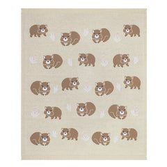 Australiana Wombat Baby Blanket